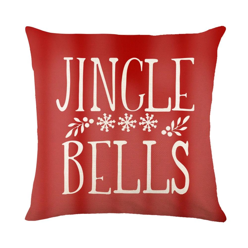 Mandotos Christmas pillow covers featuring snowflake stamping design, festive holiday decor for cozy home accents.