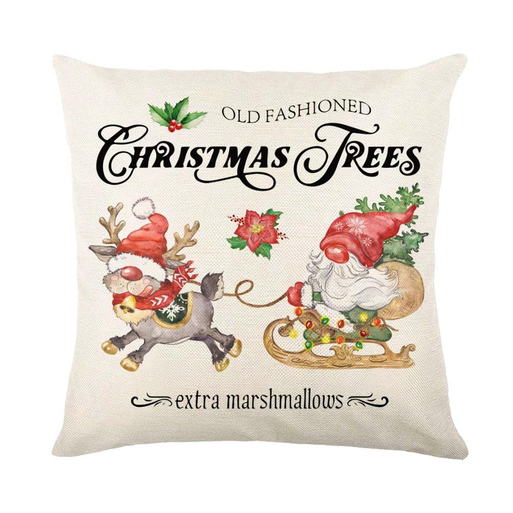 Mandotos Christmas pillow covers featuring snowflake stamping design for festive holiday decor.