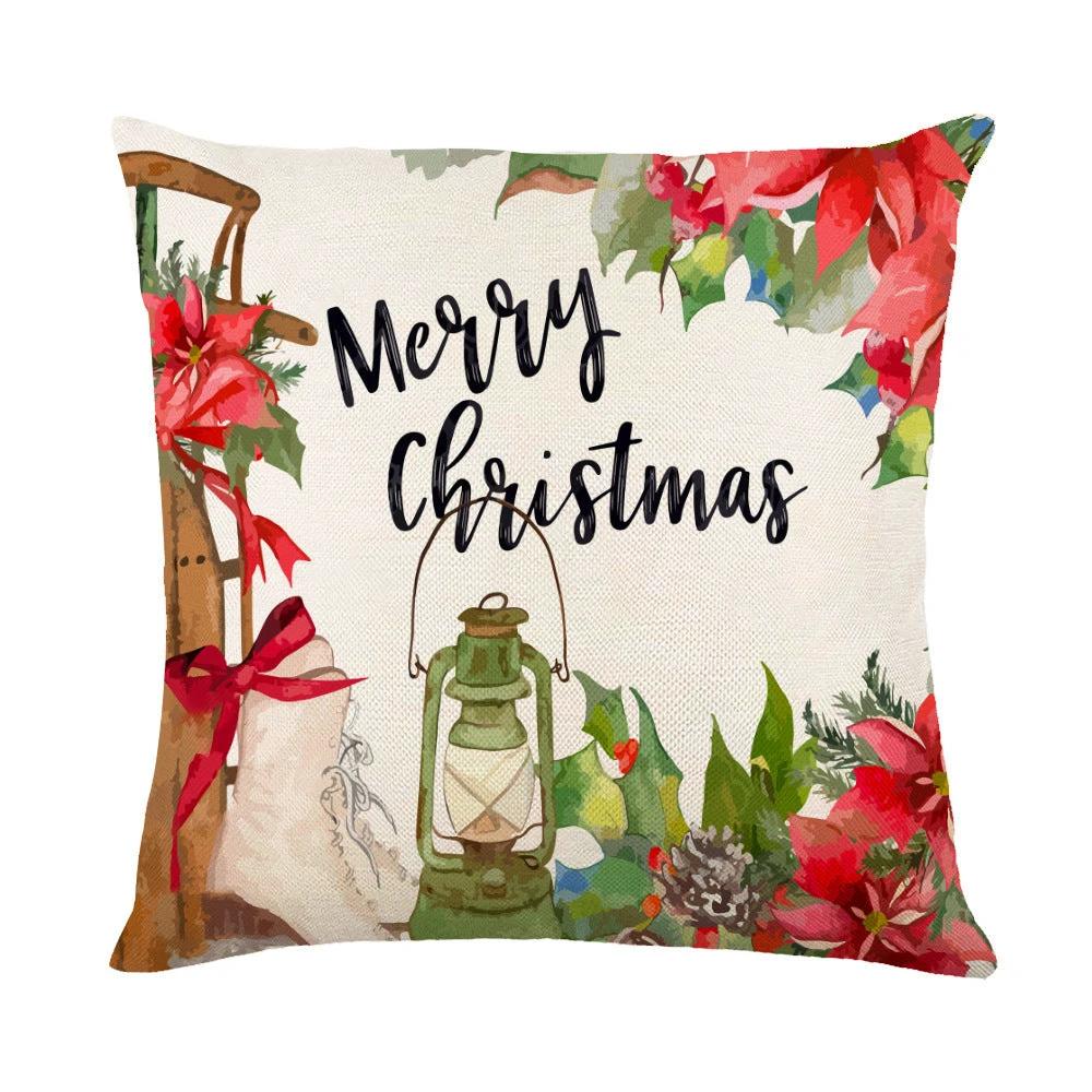 Mandotos Christmas pillow covers with snowflake stamping design, featuring festive holiday decor for seasonal home decoration