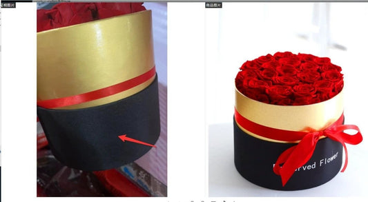 Mandotos preserved real roses in a box set, romantic gift for Valentine’s Day, featuring beautiful eternal flowers.