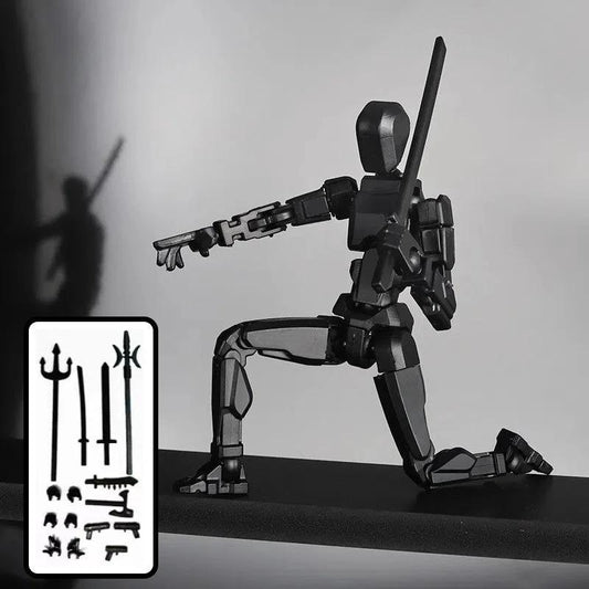 Mandotos Multi-Jointed Shapeshift Robot 3D printed action model toy, featuring flexible limbs and a detailed mechanical design.