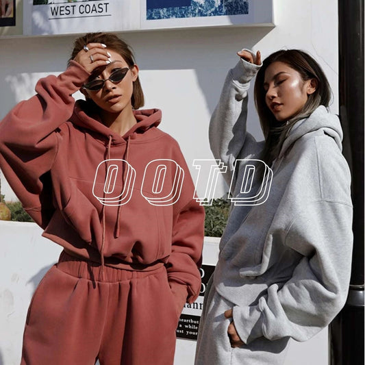 Mandotos women's autumn and winter casual hoodie coat and sports suit, featuring a comfortable, stylish design for cold weather.