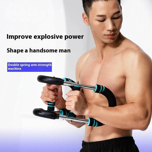 Mandotos U-shaped arm strengthener for chest workouts, multi-functional home gym equipment for arm and upper body training.