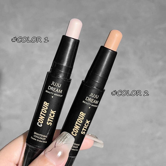 Mandotos double-ended high-light trimming stick for facial contouring, nose shadow, and facial brightening, with three-dimensional design.