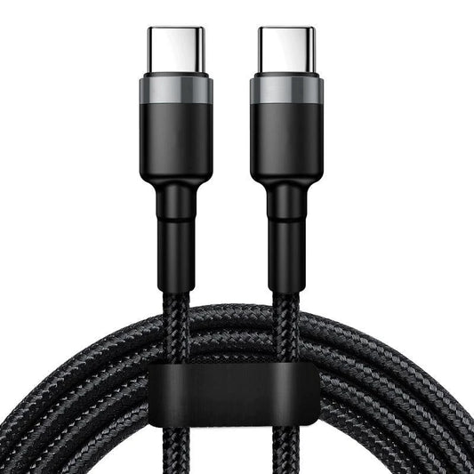 MANDOTOS double-headed Type-C data cable for mobile phones, computers, and cars, 2m long, fast charging, male-to-male connection.