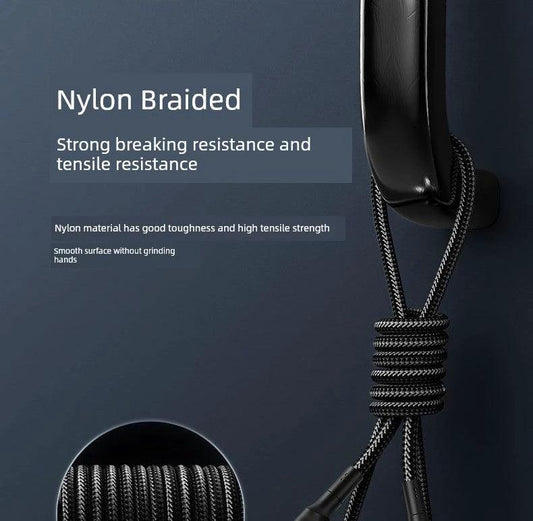 Mandotos double-headed Type-C data cable for mobile phones, computers, and cars, 2m long, fast charging, male-to-male connector.