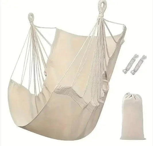Mandotos easy-install indoor outdoor swing chair with cushioned seat and sturdy frame, perfect for relaxing indoors or outside.