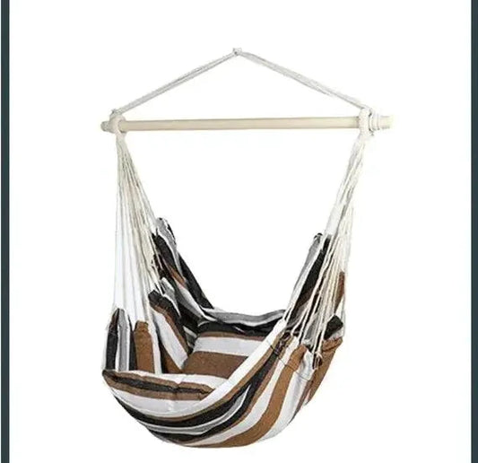 Mandotos easy-install indoor outdoor swing chair with cushioned seat and sturdy hanging ropes, perfect for relaxing indoors or outside.