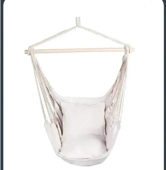 Mandotos Easy-Install Indoor Outdoor Swing Chair with sturdy frame and cozy seat for relaxing indoors or outside.