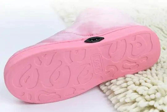Mandotos electric heated shoes with heated insoles and stylish black design for warmth and comfort.