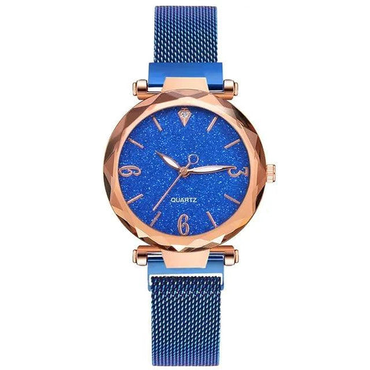 Elegant rose gold MANDOTOS timepiece with a sleek watch face and stylish band, showcasing luxury and craftsmanship.