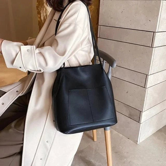 Elegant women's tote bag by MANDOTOS featuring sleek design and spacious interior, perfect for everyday use.