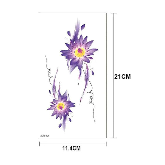 Mandotos Floral Essence Body Art Tattoo featuring vibrant floral designs on skin for temporary body art.