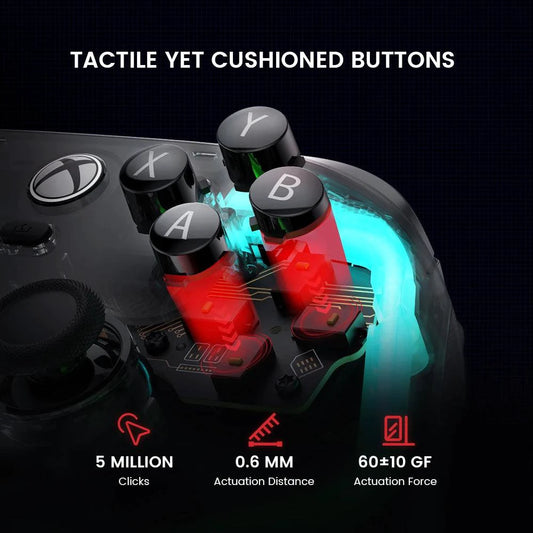 MANDOTOS GameSir Kaleid Flux Xbox wired controller for Xbox Series X/S and Xbox One, with Hall Effect joystick for precise gaming.