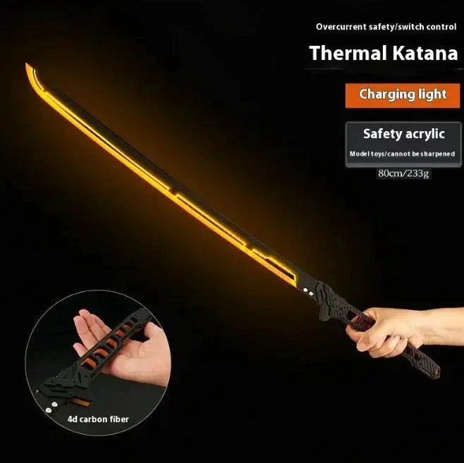 Mandotos glowing samurai play sword with LED lights and detailed handle, perfect for imaginative sword fights and role-playing.