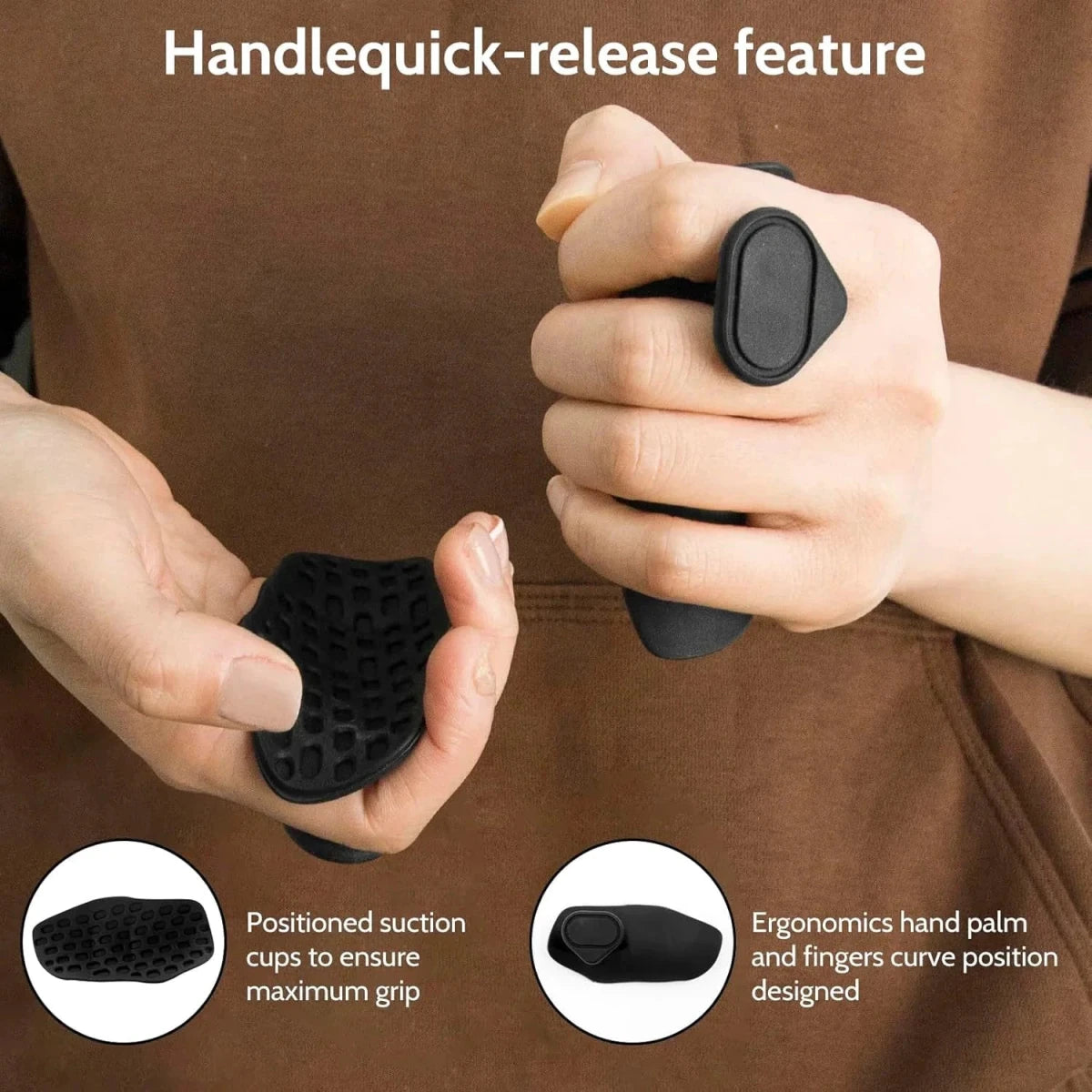 Mandotos spring grip strengthener and finger exerciser with adjustable resistance for hand and finger muscle strengthening.