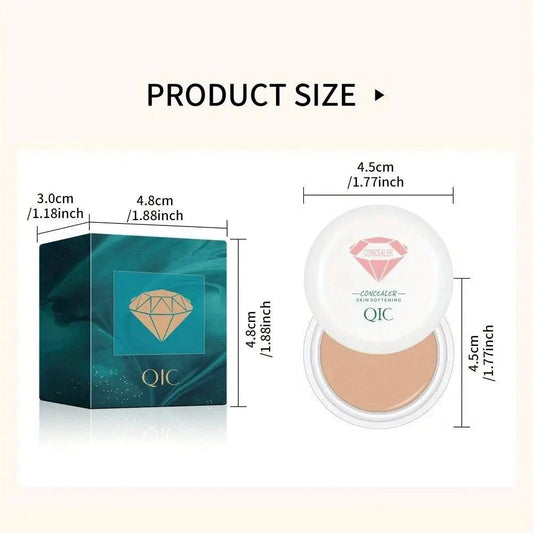 Mandotos high coverage concealer and BB cream for face makeup, showing a sleek tube with smooth, blended foundation on skin.