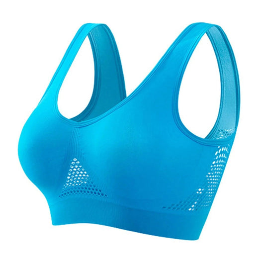 Mandotos high-strength anti-sag sports bra for women, designed for yoga and running, with supportive, breathable fabric.