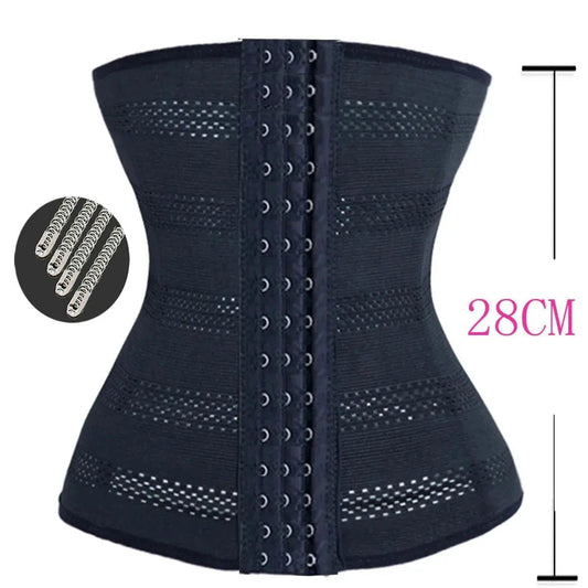 Mandotos hot waist trainer corset shown on a model, designed to shape and slim the waist for a flattering fit.