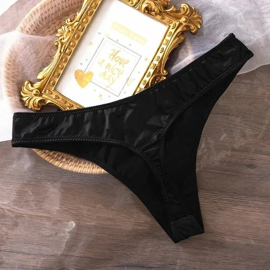 Mandotos Ice Silk women's low-waist seamless panties, quick-drying, skin-friendly, breathable lingerie briefs.