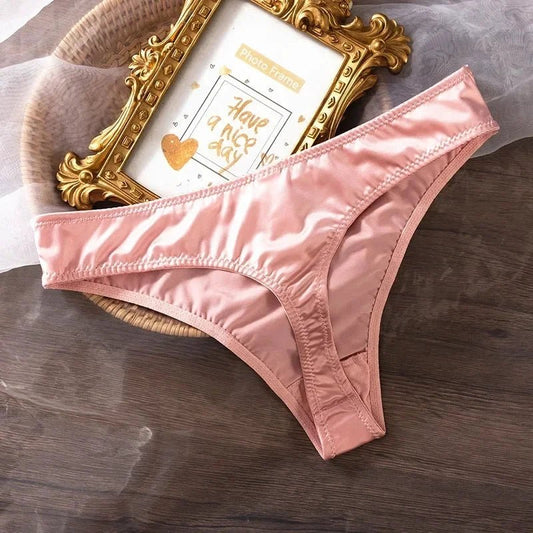 Mandotos Ice Silk women's seamless low-waist panties, quick-drying, skin-friendly, breathable lingerie underwear.