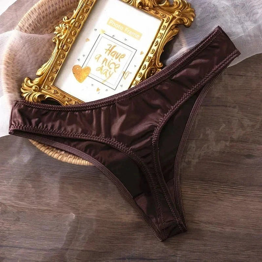 Mandotos Ice Silk women's low waist seamless panties, quick-drying, breathable, skin-friendly lingerie underwear.