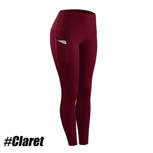 Plus size Mandotos yoga pants for women, high waist solid fitness leggings with pockets, elastic gym tights for running and exercise