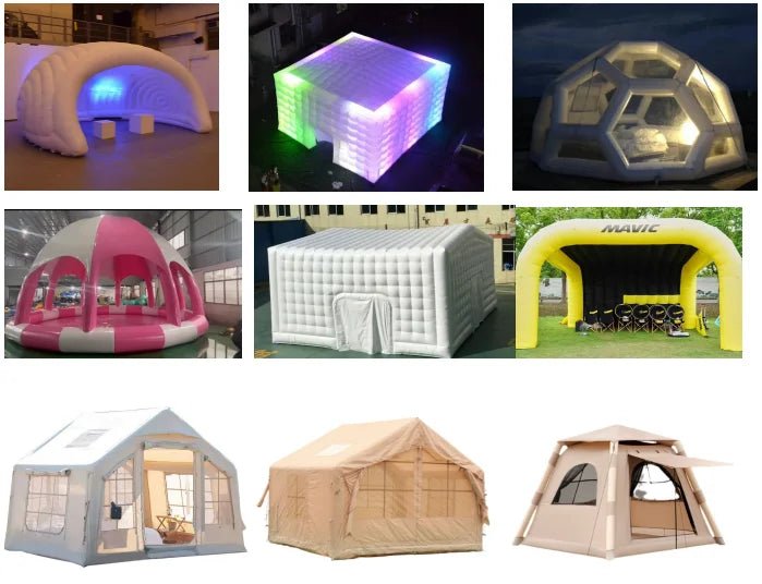 Large MANDOTOS INTERNATIONAL inflatable outdoor family tent, waterproof and airtight, suitable for camping and travel.