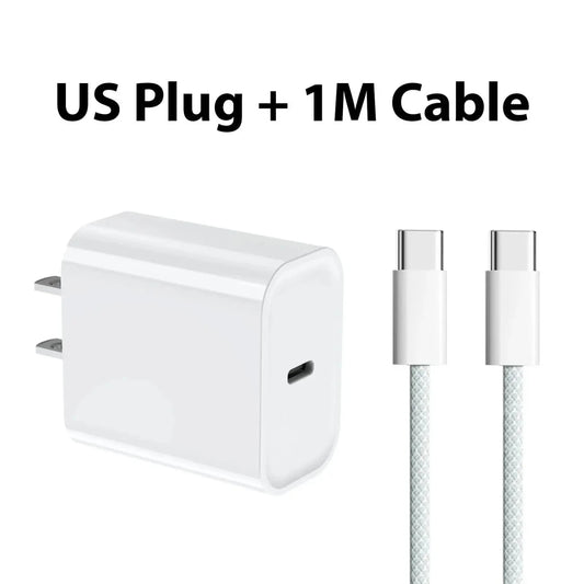 Mandotos International 40W PD fast charger for iPhone 11-16 Pro Max and iPad Air, featuring USB-C and quick charge capabilities.