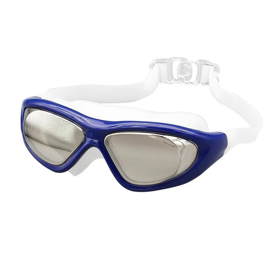 Adult Women swim goggles with clear frame and no-leak lenses, designed for sports swimming by MANDOTOS INTERNATIONAL.