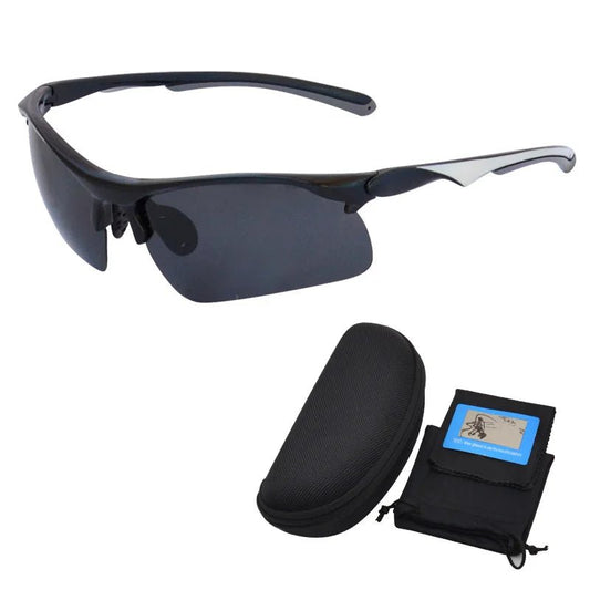 Mandotos International Anlorr polarized sport sunglasses for men, cycling and bike riding sun glasses with sporty frame and tinted lenses.