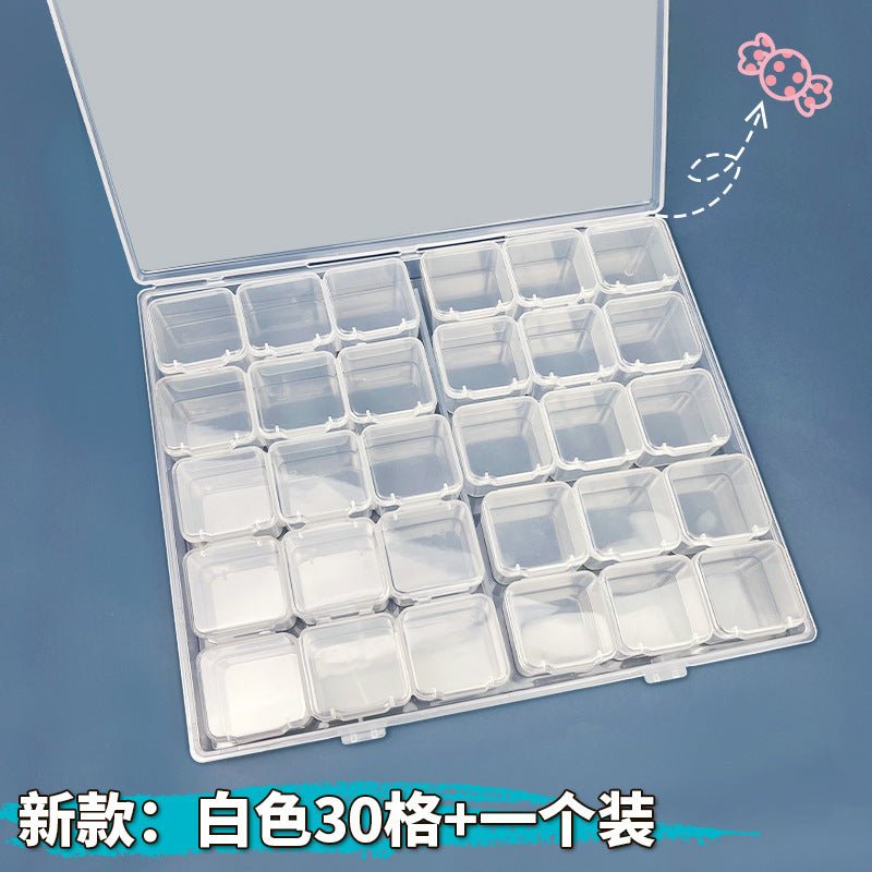 Mandotos International anti-oxidation multi-compartment jewelry storage box with multiple sections for organizing necklaces, rings, and earrings.