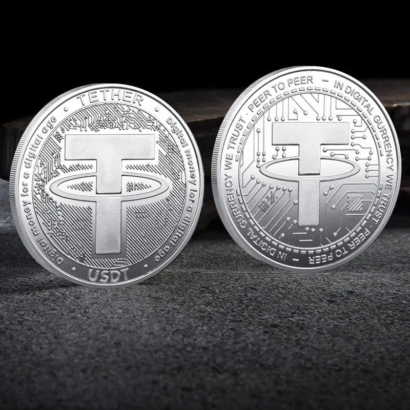 Mandotos International crypto coin collection featuring Bitcoin, Ethereum, ADA, Shiba Inu, Dogecoin, XRP, and more in a plastic case.
