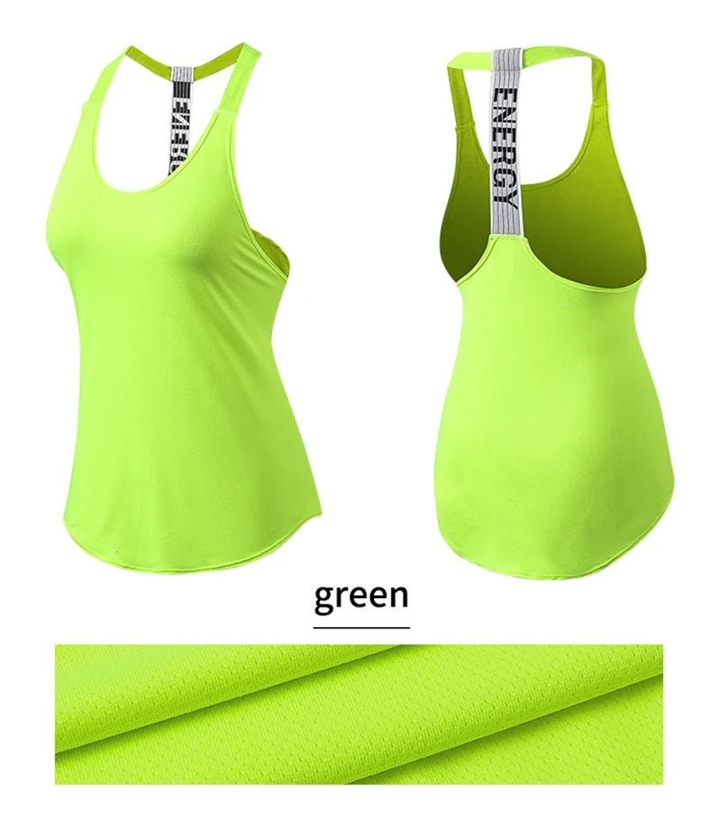 Black sleeveless yoga top for women by MANDOTOS INTERNATIONAL, backless fitness shirt with a comfortable fit for active wear.