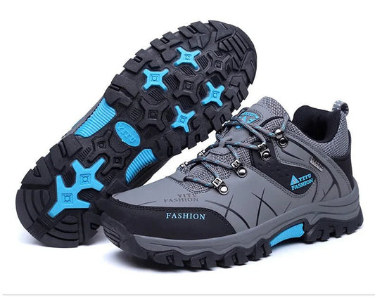 Mandotos International men's winter snow boots with waterproof leather, warm lining, outdoor hiking and work shoe, size 39-47.