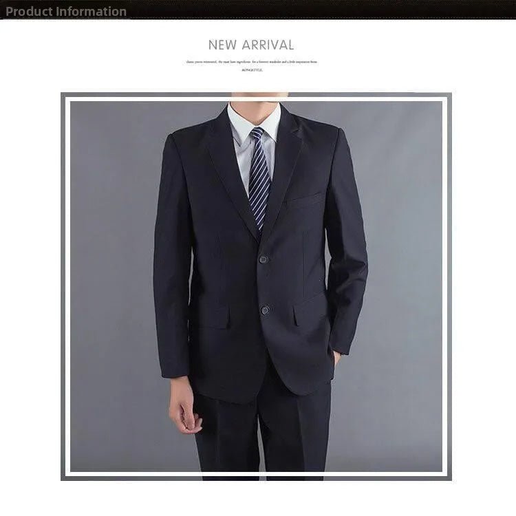 Mandotos International men's casual two-piece suit with cotton fabric, featuring a youthful style, suitable for spring, summer, and autumn.