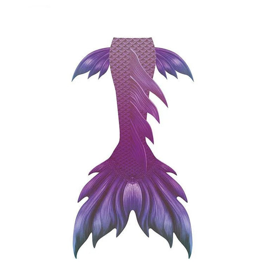 Shiny mermaid tails swimsuit by MANDOTOS INTERNATIONAL featuring a vibrant, shimmering mermaid skin design for swimming and cosplay.