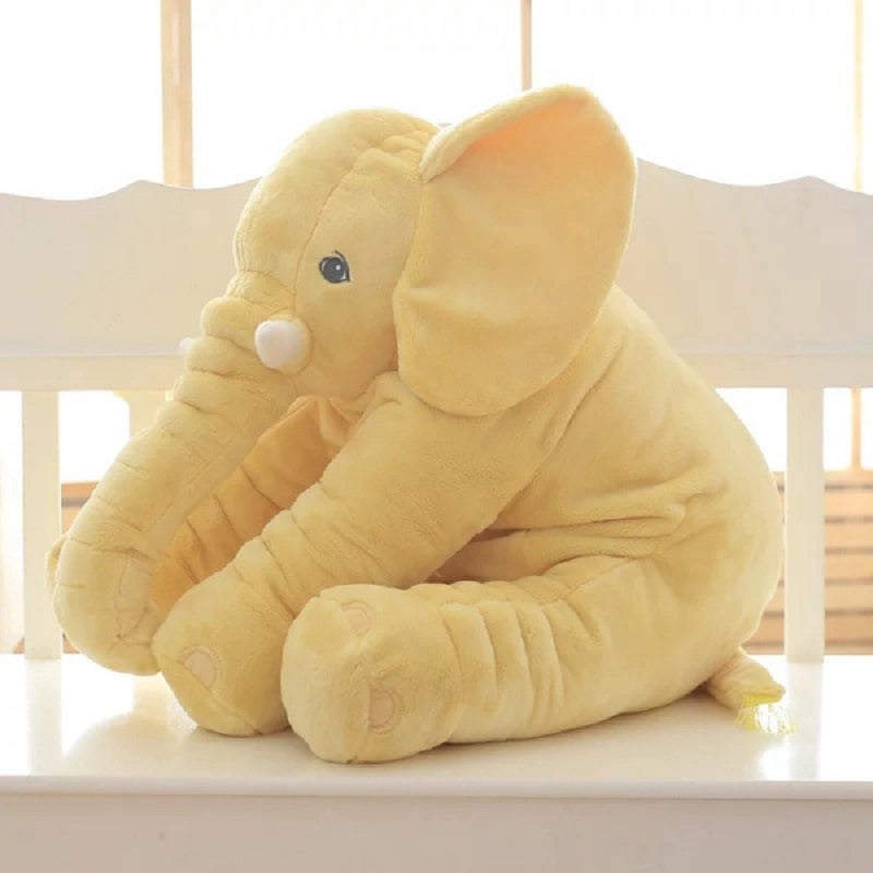 Soft plush Cuddly Elephant Sleep Pal by MANDOTOS INTERNATIONAL, featuring a cute gray elephant with floppy ears and gentle expression.