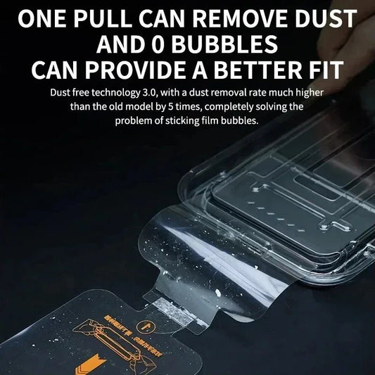 Mandotos international dust-free oleophobic screen protector on iPhone 14-15, XS-XR, 16-17 with easy installation glass