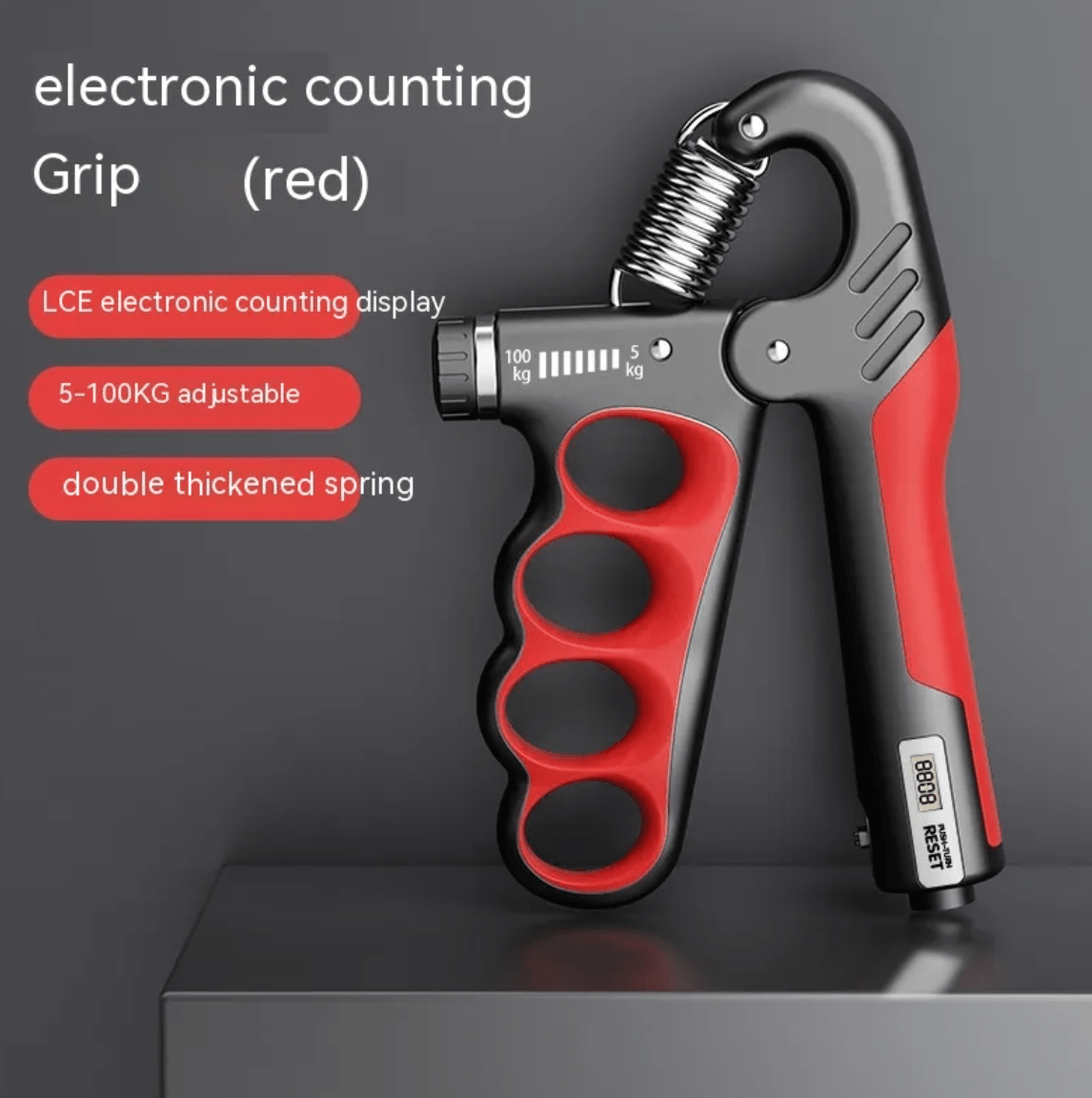 Mandotos International electronic grip enhancer with textured handles for improved grip and control.