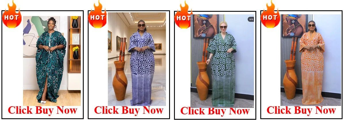 Elegant African V-neck maxi dress for wedding party by MANDOTOS INTERNATIONAL, featuring vibrant fabric and flowing silhouette.