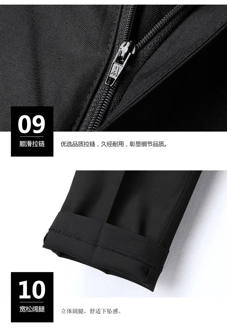 Italian style slim fit 8XL business suit set by MANDOTOS INTERNATIONAL, ideal for wedding groom or best man attire.