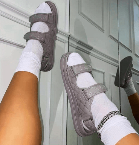 Ladies' Breeze Velcro Sandals by MANDOTOS INTERNATIONAL featuring open toe design and adjustable straps for comfortable wear.