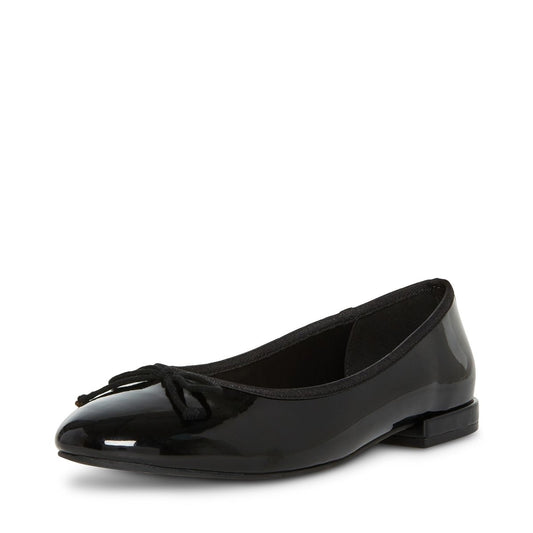 Black Madden Girl ballet flats in size 6.5, featuring a sleek, simple design with a comfortable slip-on style.
