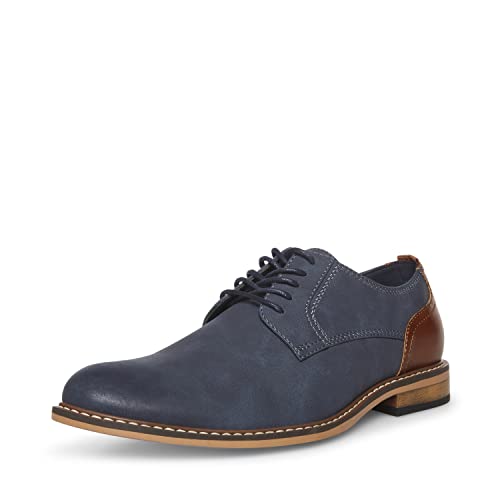 Madden Men's M-Allou Navy Oxford shoes by MANDOTOS INTERNATIONAL, featuring a classic navy leather design and lace-up closure.