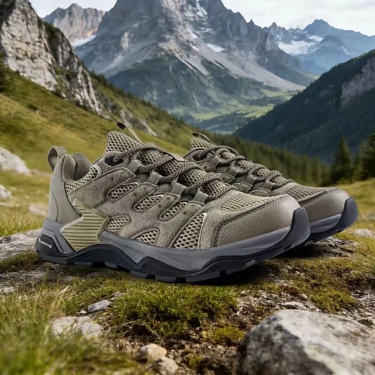 Men's lightweight waterproof hiking shoes by MANDOTOS INTERNATIONAL, designed for all-season outdoor trekking and rugged terrain.
