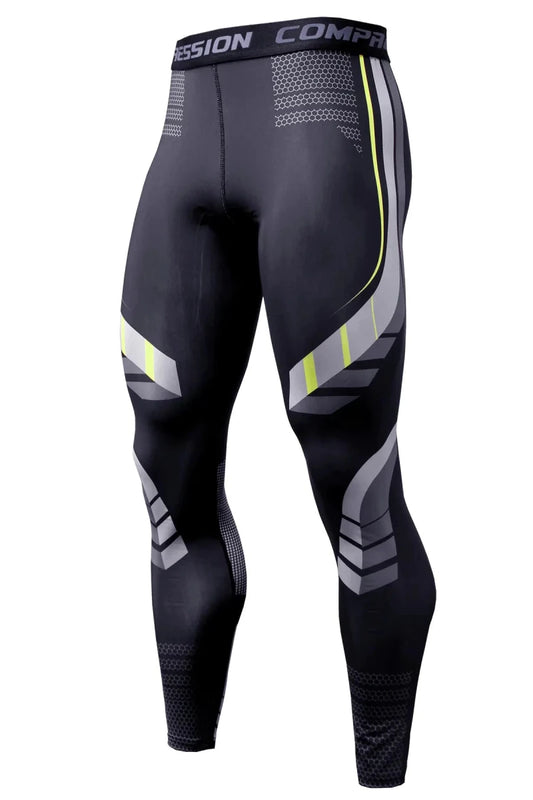 Men's slim-fit quick dry workout trousers by MANDOTOS INTERNATIONAL, shown in black with elastic waistband and athletic fit.