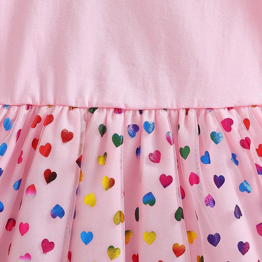 Girls summer short-sleeved princess dress by Mandotos International, featuring a gauze skirt and playful hunter witch design.