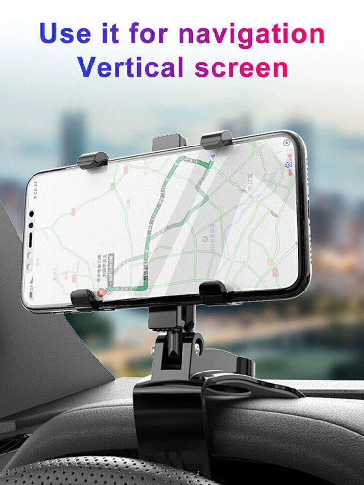 Mandotos international portable car holder for iPhone, Samsung, Xiaomi, Redmi, Huawei, rotatable dashboard, rearview mirror, sun visor mount