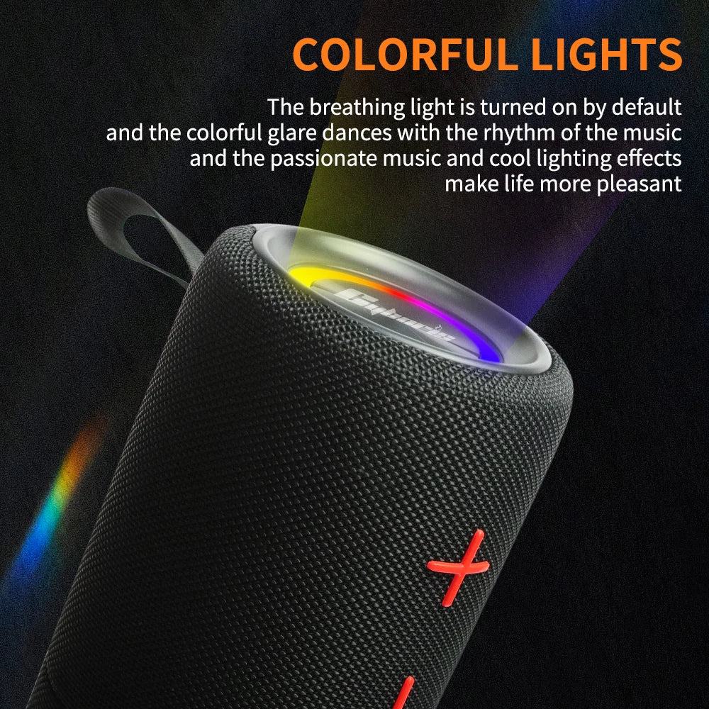 Mandotos International S11Plus magnetic detachable Bluetooth speaker with waterproof design and 24-hour playtime.